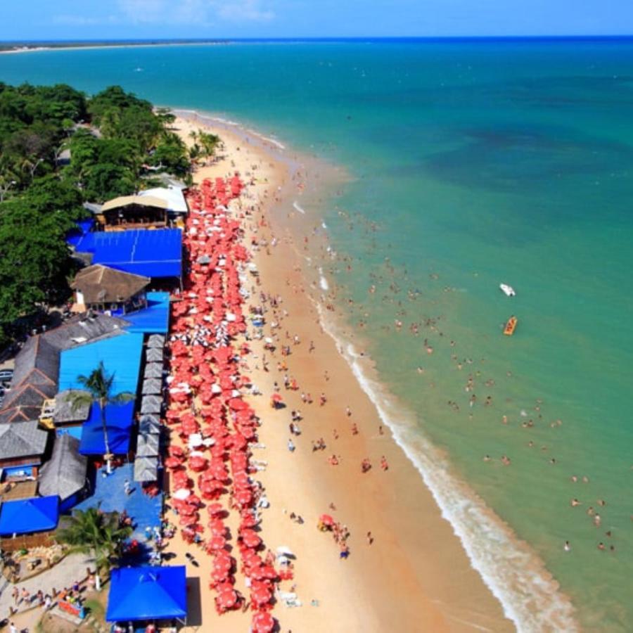 De Frente Pra Praia Apartamento Da Cris Taperapua - Condominio America Praia Flat Порту-Сегуру Экстерьер фото