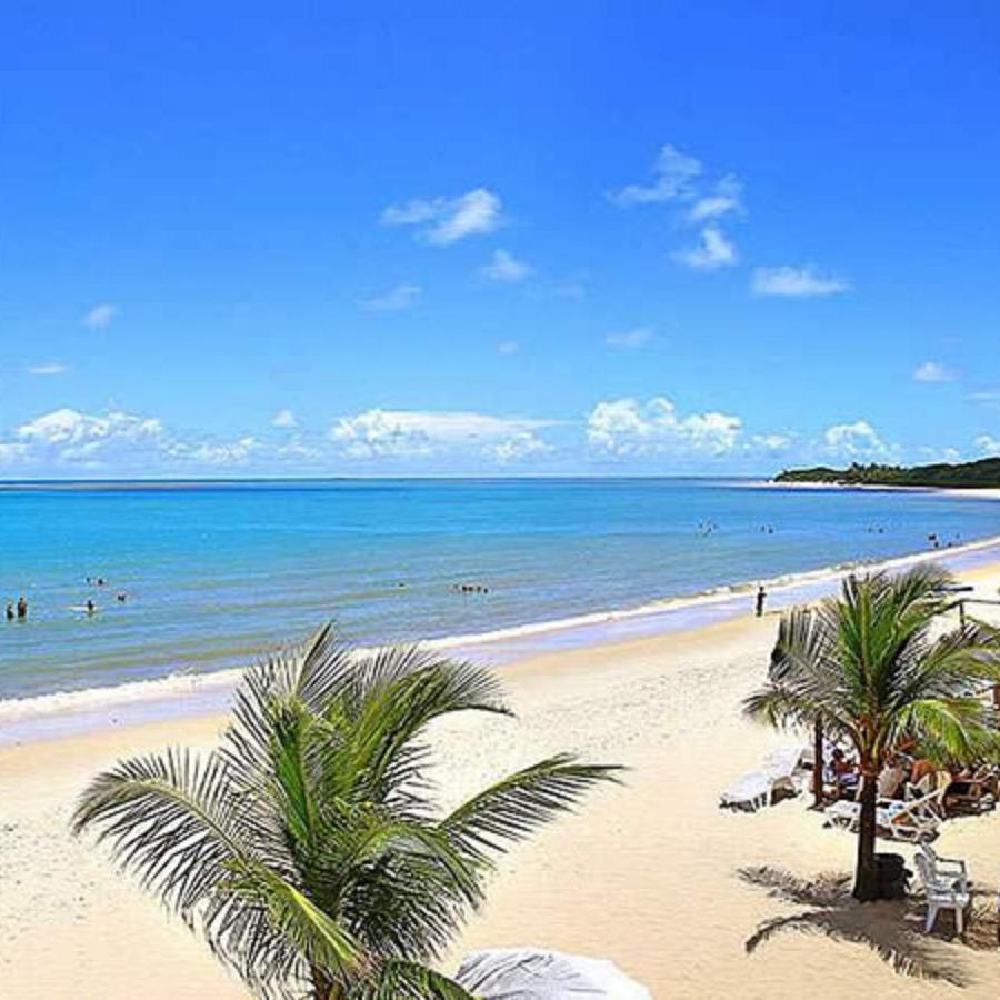 De Frente Pra Praia Apartamento Da Cris Taperapua - Condominio America Praia Flat Порту-Сегуру Экстерьер фото